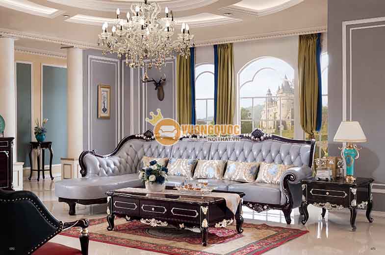 Sofa góc tân cổ điển phong cách châu âu GDA927S-1